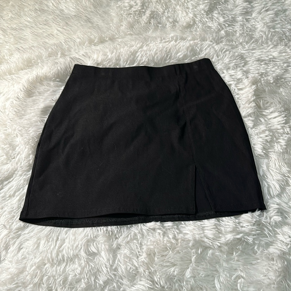 Black mini skirt